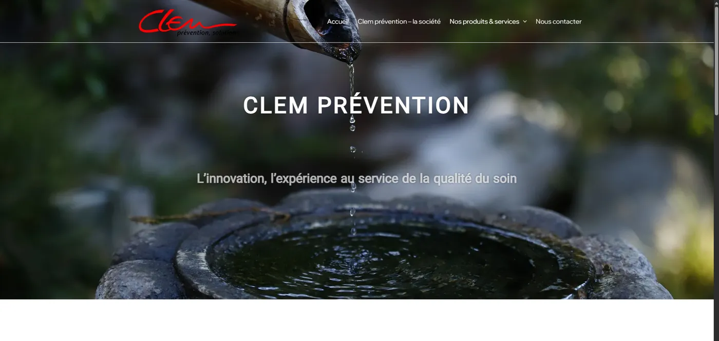 Site internet Clem Prévention réalisé par M&D CRÉ@TIONS